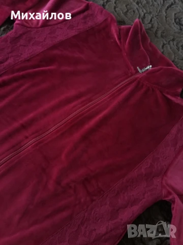 2 вида Анцуг/спортен екип кадифе плюш в червено, снимка 5 - Спортни дрехи, екипи - 43788927