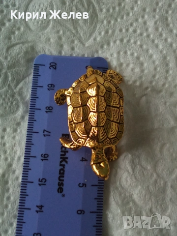 Бронзова фигурка на костенурка 🐢 54387, снимка 7 - Колекции - 54173156