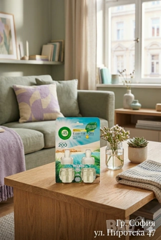 Air Wick Essential Oils, Turquoise Oasis Пълнител за електрически дифузер 2 x 19 мл.