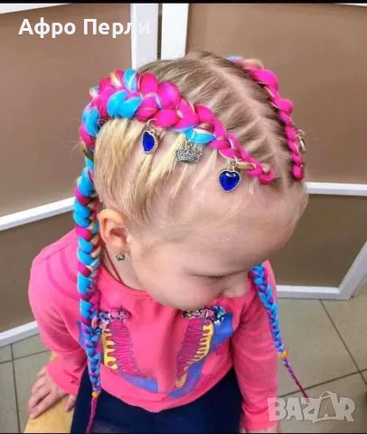 🎉Боксьорски Плитки🍀 Box braids Детски прически Опашки Бохо Туистъри Ариел Къдрици Афро Канекалон , снимка 2 - Аксесоари за коса - 55848224