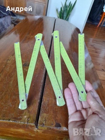 Стар дърводелски,дървен метър, снимка 3 - Други ценни предмети - 44355442