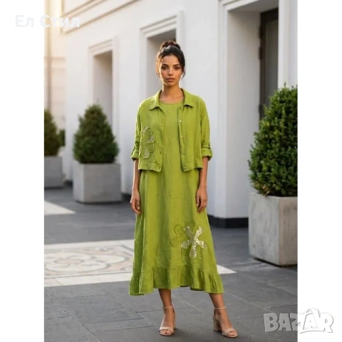 Рокля и късо яке комплект от две части, снимка 4 - Рокли - 53915592