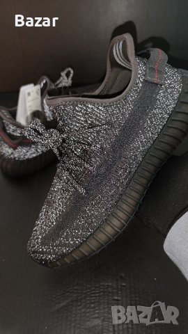 Adidas Yeezy Boost 350 V2 Reflective Black Нови Оригинални Обувки Размер 43 Номер Маратонки , снимка 2 - Маратонки - 42799024