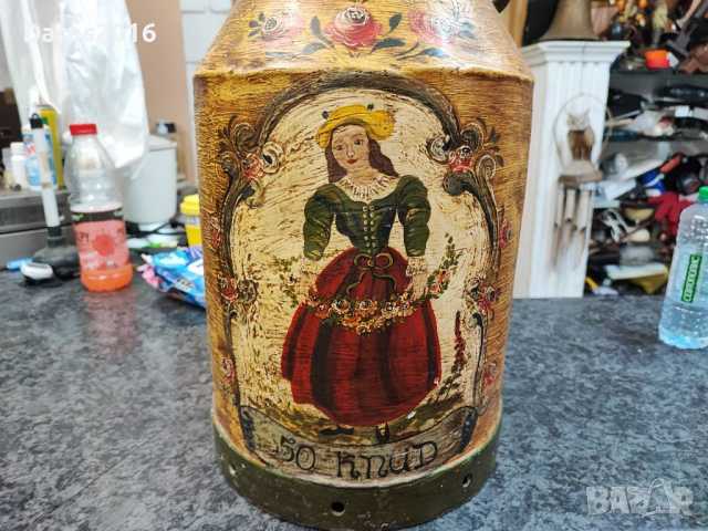 Страхотен алуминиев ръчно рисуван гюм, снимка 2 - Други ценни предмети - 36487366