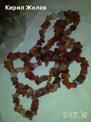 КАРНЕОЛ и ХАЛЦЕДОН НАТУРАЛНИ КАМЪНИ АРТ ЛЯТНО КОЛИЕ 8140, снимка 7 - Колиета, медальони, синджири - 29637024