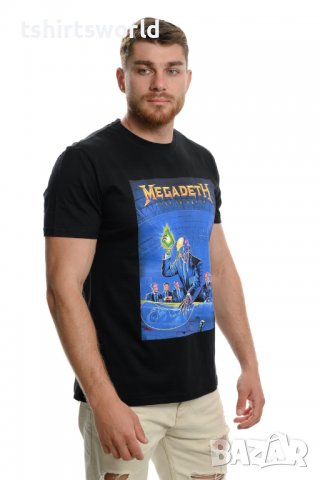 Нова мъжка тениска с дигитален печат на музикалната група Megadeth, снимка 5 - Тениски - 37674893