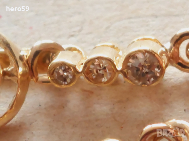 Златни дамски обеци с брилянти,злато 14к, снимка 18 - Обеци - 44583825