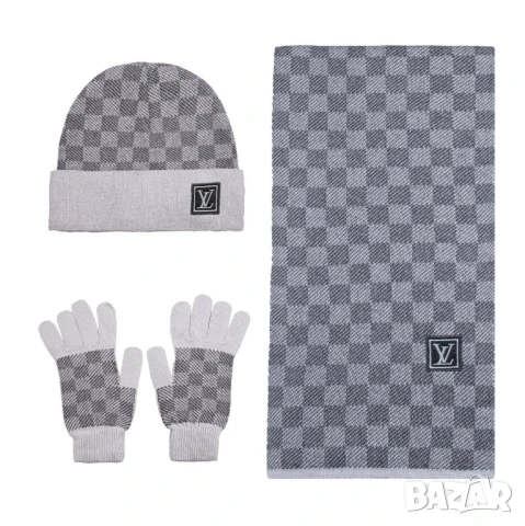 шапка, шал и ръкавици louis vuitton , снимка 8 - Шалове - 51403076