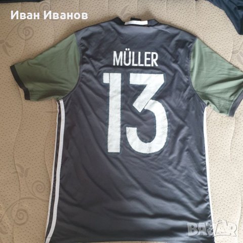 оригинална футболна тениска Muller Germany . Adidas  размер М, снимка 4 - Футбол - 40639318