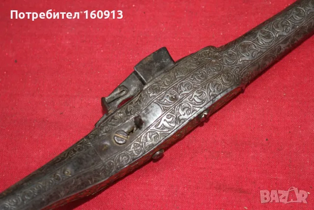 Автентична кремъчна детска пушка Кариофили. Богата украса., снимка 17 - Антикварни и старинни предмети - 55931623