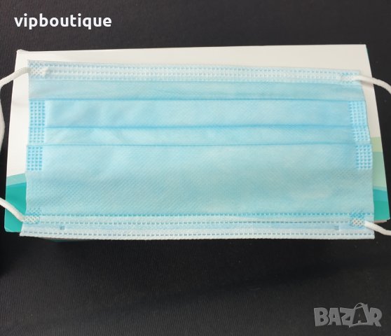 Медицински Еднократни Трипластови Предпазни Маски За Лице, снимка 3 - Медицински консумативи - 29235797