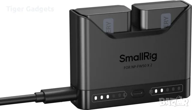 SmallRig Turbo Charging Kit 5488 за Sony NP-FW50 – 2 батерии 1030mAh и двойно бързо зарядно, снимка 6 - Батерии, зарядни - 56083915