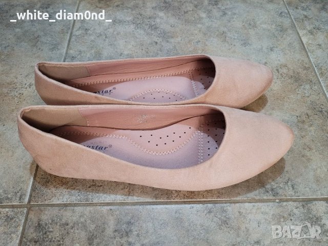 Сладки дамски пантофки цвят пепел от рози , снимка 2 - Пантофи - 37538188