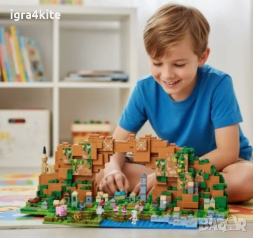 Конструктор за изграждане Minecraft World 836 части с LED светлини, снимка 6 - Конструктори - 54318075