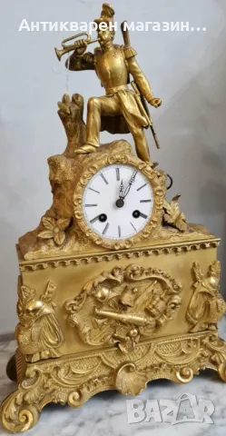 Античен ,каминен часовник -Франция,1820 -1830 г. , снимка 3 - Други - 50028659