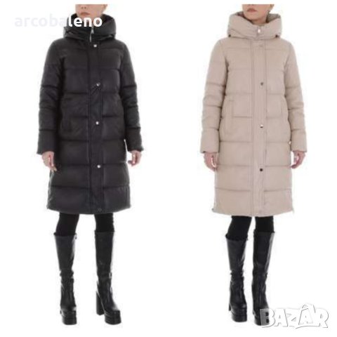 Дамско кожено зимно палто, 2цвята - 023, снимка 1 - Палта, манта - 42463640