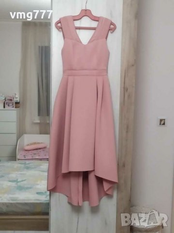 Розова неопренова рокля, снимка 2 - Рокли - 31678284