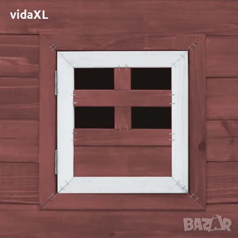 vidaXL Кокошарник за открито с 1 отделение за яйца, кафяв, дървен, снимка 5 - Кокошки и пуйки - 56146271
