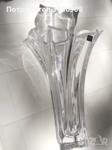 Кристална ваза Bohemia Флорал, 28 cm, снимка 6 - Вази - 56198151