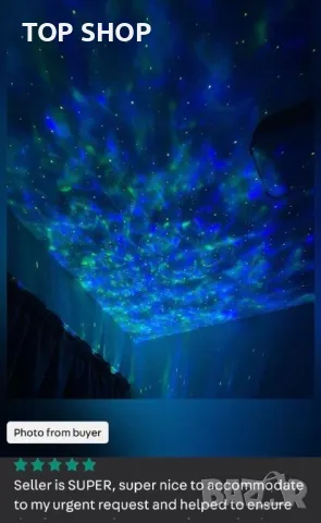 Galaxy проектор с Wifi App Control USB Night Light, снимка 5 - Лампи за стена - 48788701