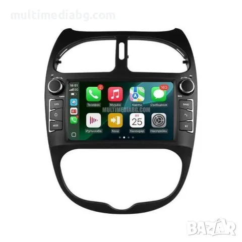 Peugeot 206 (2001-2006) Мултимедия Навигация Android