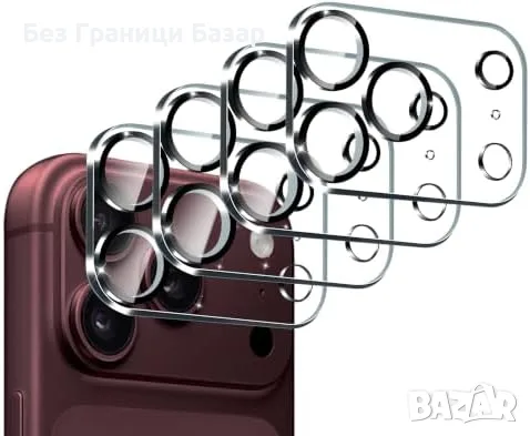 Нови iVoler 4 броя Протектор Камера за iPhone 18 Pro 17 Pro Закалено Стъкло HD Защита Айфон