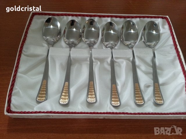 Български лъжички позлатени Перла 