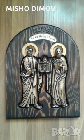 Икона св.св.Петър и Павел, снимка 9 - Дърводелски услуги - 21493329