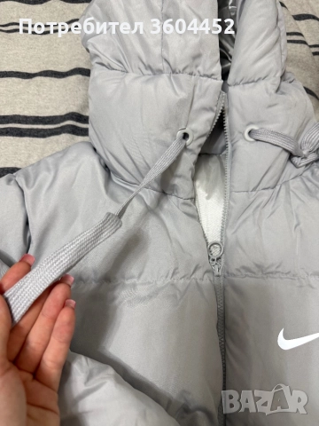 Сиво дебело яке NIKE, снимка 3 - Якета - 52697691