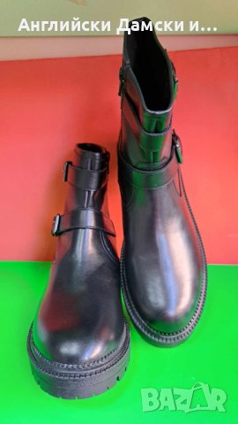 Английски дамски боти естествена кожа-5 AVENU , снимка 4 - Дамски боти - 42504848