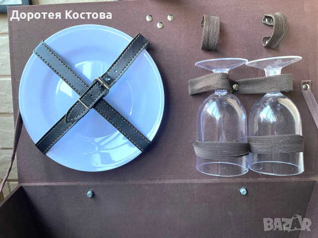 Красива кошница за пикник от Англия , снимка 2 - Антикварни и старинни предмети - 50634080