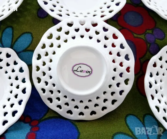 Малки ажурни чинийки , снимка 4 - Чинии - 50152356