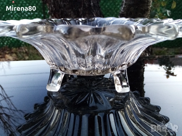 Българска фруктиера стъкло, снимка 3 - Чинии - 52940555