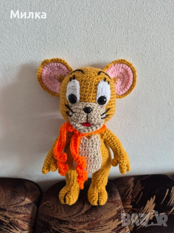 Том и Джери - ръчна изработка, снимка 8 - Плюшени играчки - 53556762