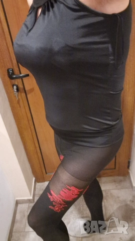 Черна дамска блуза, снимка 6 - Корсети, бюстиета, топове - 54086659