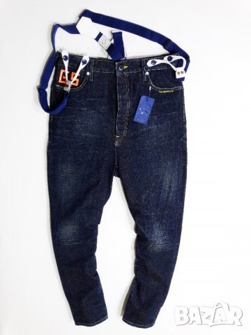 Намалени Нови G-Star ESSENTIALS Limited Edition Dean Soho Tapered Loose +Suspenders Дамски Дънки W27