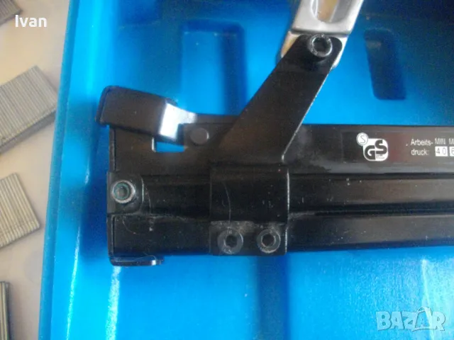 TROVEX KINZO HOLLAND НОВ ПНЕВМАТИЧЕН ТАКЕР ПЪЛЕН КОМПЛЕКТ комбиниран скоби пирони 16-32мм, снимка 5 - Други инструменти - 47782092