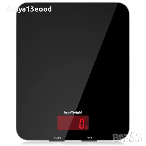 Дигитална кухненска везна ACCUWEIGHT 201 – 5 кг, LCD, закалено стъкло