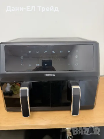 Двузонов фритюрник с горещ въздух Princess Double Basket Airfryer (8L) – Отлично състояние!