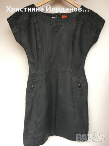 Рокля от естествена кожа , М