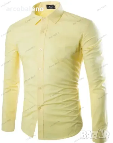 Ежедневна мъжка риза с дълги ръкави, 17цвята, снимка 11 - Ризи - 47997572