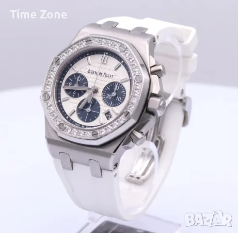 Audemars Piguet Royal Oak Offshore Chronograph 37mm White-Blue Diamond Дамски Различни Варианти, снимка 11 - Дамски - 48182710