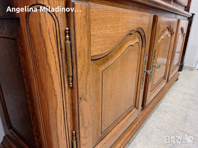Винтидж трапезен бюфет дъб масив , снимка 8 - Бюфети - 52584040