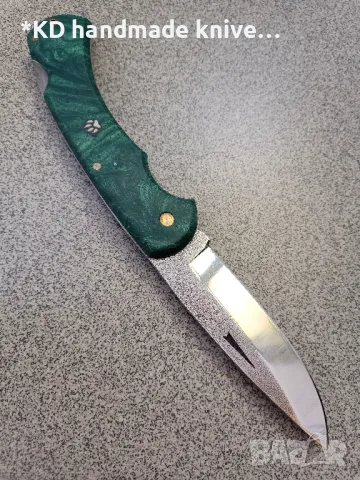 Сгъваем нож ръчно изработен, снимка 2 - Ножове - 47762741