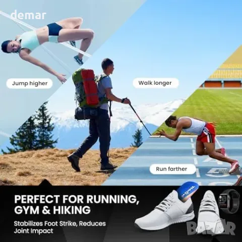 Welnove Plantar Fasciitis стелки с гел пета, размер M 7.5–8, снимка 7 - Ортопедични стелки - 55849769