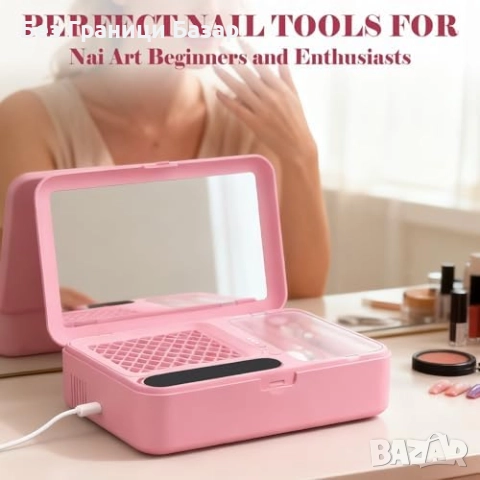 Нов Професионален комплект за маникюр: прахоуловител + пила, 13 бита, снимка 6 - Продукти за маникюр - 52249867