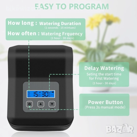 Автоматична напоителна система, самостоятелно напояване с програмируем цифров таймер НОВО, снимка 3 - Напояване - 52152899