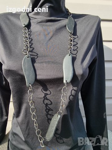 Дълго колие в  черно (модел 6), снимка 1