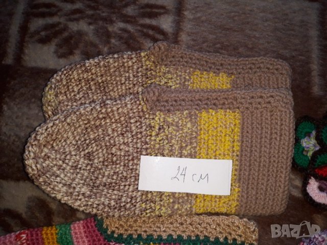 Домашно плетени вълнени терлици, снимка 5 - Други - 38494674