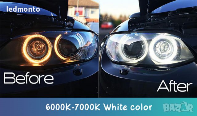 Ангелски очи BMW LCI angel eyes e90 e81 e60 БМВ Х8 ангелски очи , снимка 6 - Части - 38362833